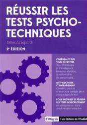 Image de l'objet « REUSSIR LES TESTS PSYCHO-TECHNIQUES »