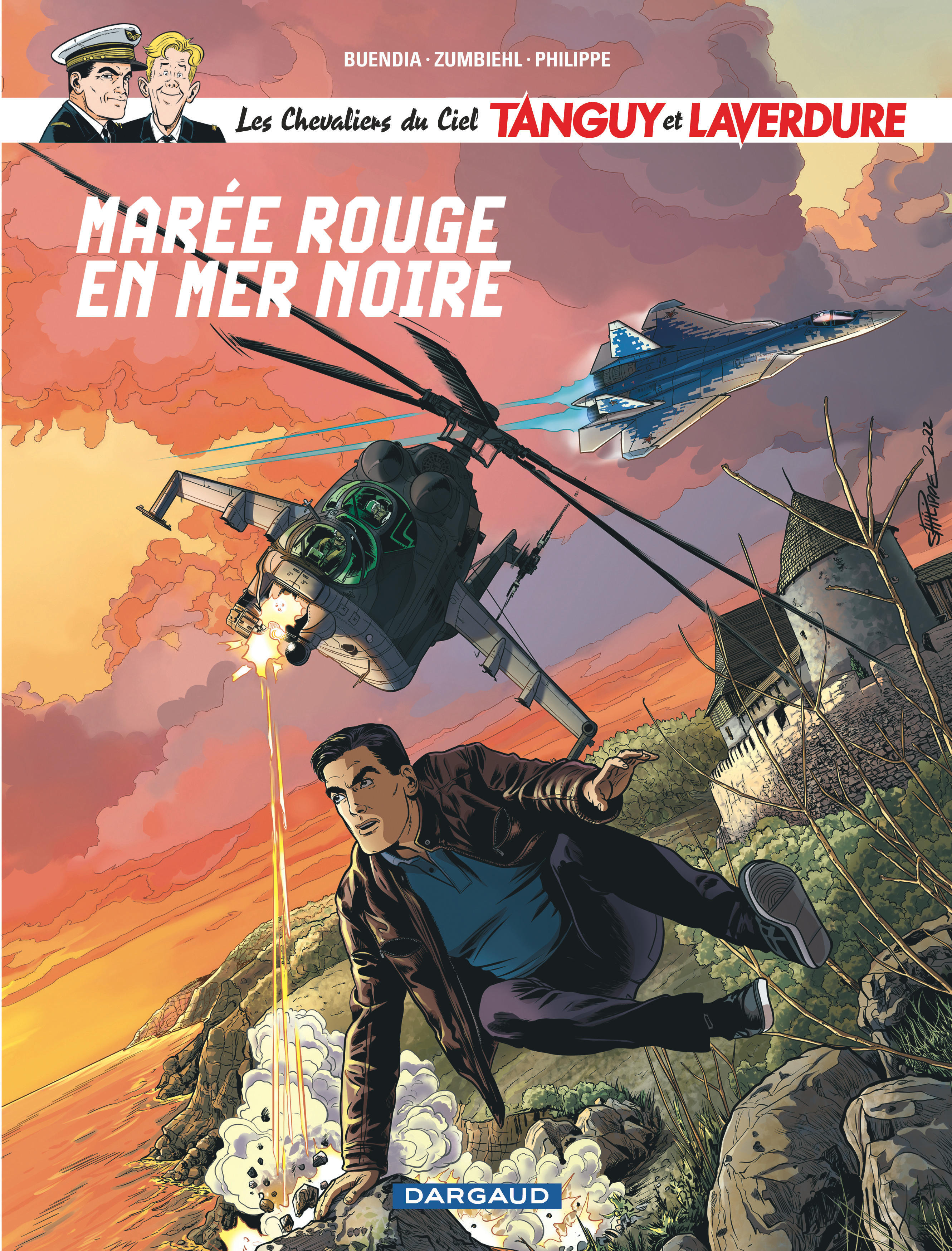 Image de l'objet « CHEVALIERS DU CIEL (LES) TANGUY ET LAVERDURE TOME  11 / MAREE ROUGE EN MER NOIRE »