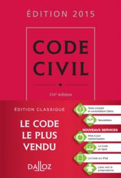 Image de l'objet « CODE CIVIL . EDITION 2015 »